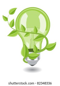 Vector bulb over white background. eps 8