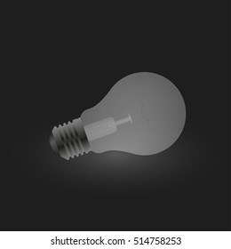 Vector bulb. Realistic light bulb