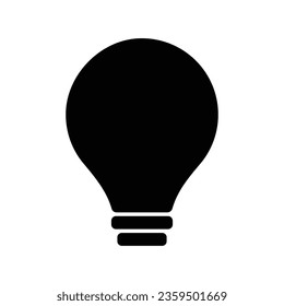 Símbolo de signo de la bombilla vectorial icono de color de glifo vectorial