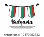 Vector Bulgaria flag banner Bulgaria flag Vector illustration design Bulgaria national day banner design 