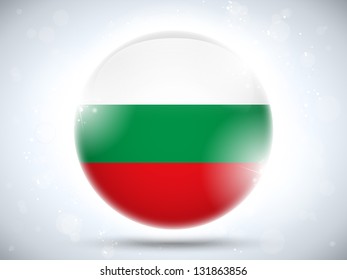 Vector - Bulgaria Flag Glossy Button