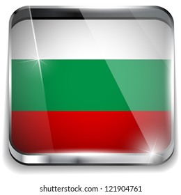 Vector - Bulgaria Flag Smartphone Application Square Buttons