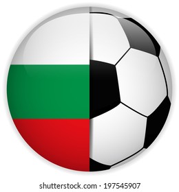 Vector - Bulgaria Flag with Soccer Ball Background