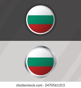 Vector Bulgaria Round Flag Template