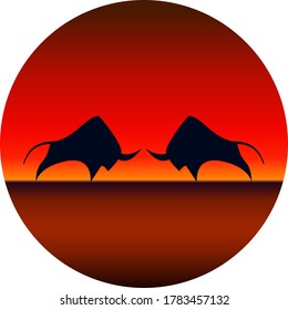 Vektorgrafik eines Bull-Design-Logos, Symbol. Tier. Tierwelt. Leicht bearbeitbare, überdachte Vektorgrafik.