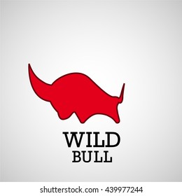 Vector of bull design on background.