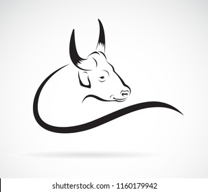 Vector of a bull design on white background. Wild Animals. Easy editable layered vector illustration.