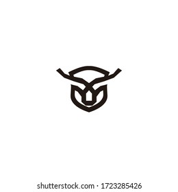 Vector de un diseño de toro sobre fondo blanco. Animales salvajes. Ilustración vectorial en capas fácil de editar.