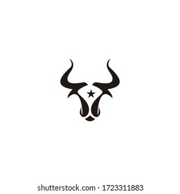 Vector de un diseño de toro sobre fondo blanco. Animales salvajes. Ilustración vectorial en capas fácil de editar.