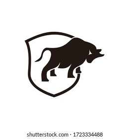 Vector de un diseño de toro sobre fondo blanco. Animales salvajes. Ilustración vectorial en capas fácil de editar.