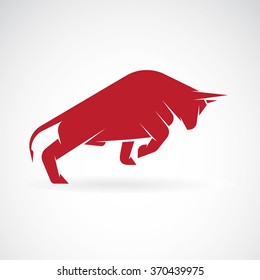 Vector of bull design on white background, Vector bull for your design.
