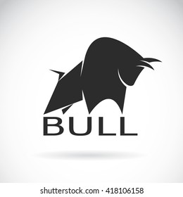 Vector of bull design on white background, Wild Animals, Vector illustration.