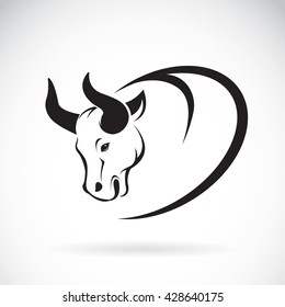 Vector of bull design on white background. Vector bull for your design.