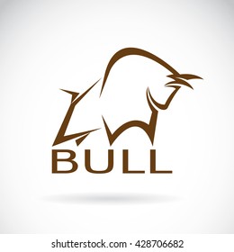 Vector of bull design on white background. Vector bull for your design.