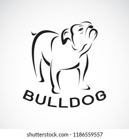Vector bull dog design white background  Pet  Animal  Easy editable layered vector illustration 