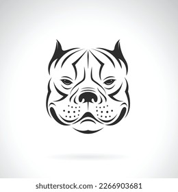 Vector bull dog head design white background  Easy editable layered vector illustration  Pet  Animals 