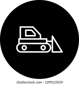 Vector Bull Dozer Icon