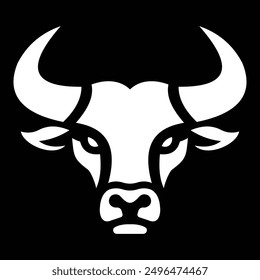 Vector bull face illustration. Clean and bold. It can be used for logo, branding, sticker, tattoo, or t-shirt design