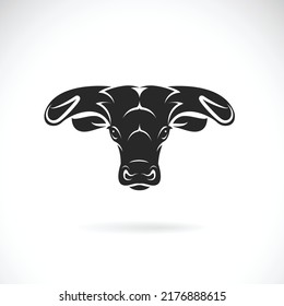 Vector of bull head design on white background., Wild Animals. Easy editable layered vector illustration.