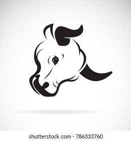 Vector of a bull head design on white background. Wild Animals. Easy editable layered vector illustration.