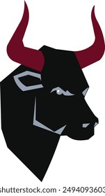 Vektorgrafik-Stierkopf-Logo-Symbol