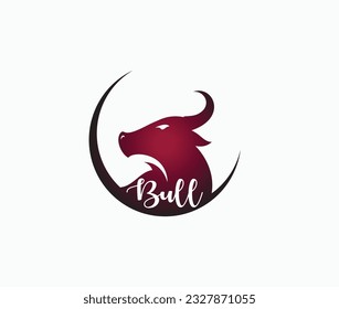 vector bull logo design. vector bull illustration 