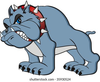 vector bulldog cartoon. Very angry