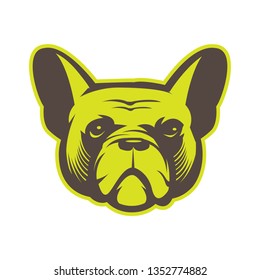 vector bulldog head mascot concept