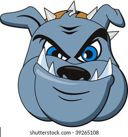 vector Bulldog head. Very angry