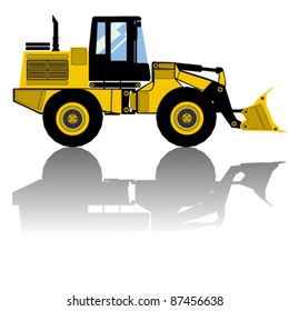 Vector Bulldozer Stock Vector (Royalty Free) 87456638 | Shutterstock