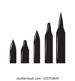 Vector bullet holes set. Violence and crime, gunshot and military
