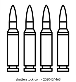 Vector Bullets Outline Icon Design
