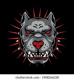 VECTOR BULLIES DOG ILLUSTRATION DESIGN