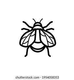 Vector bumblebee line icon. Editable stroke. Insect illustration. Bee in minimal design