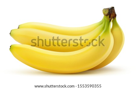 
Vector bunch of banana on white background