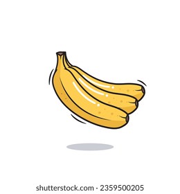 Vector Bunch Of Bananas Peeled Bananas Icon Cartoon Style On White Background Vector Illustration