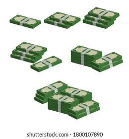 vector bunch of money very much