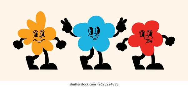 Vector bundle of logo templates and design elements for advertising projects, brand identity, posters and banners — with cartoon illustrations and linear icons