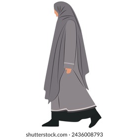 vector bundle with Muslim lifestyle in cartoons