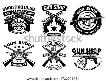 vector bundle of shooting club badge set collection