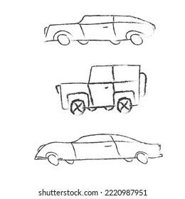 vector bundle three car line art