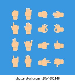 Vector bundle of various hand gestures and gestures, perfect for illustration and animation