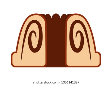 vector bundt cake isolated on white background