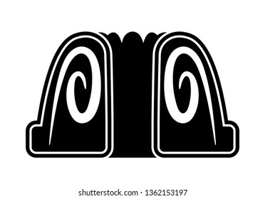 vector bundt cake isolated on white background