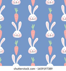 Vector Bunny y zanahoria sin fisuras.