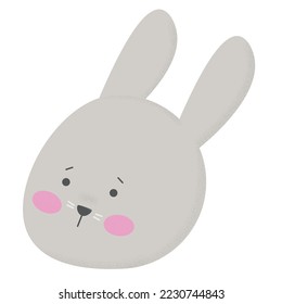 vector bunny in flat style