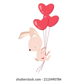 Vector bunny love, romantic, valentine's day