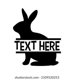 Vector Bunny Rabbit Name Frame