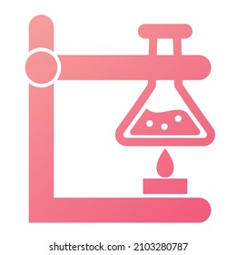 Vector Bunsen Burner Glyph Gradient Icon Design
