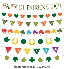 Vector bunting decoration for St. Patrick's Day
